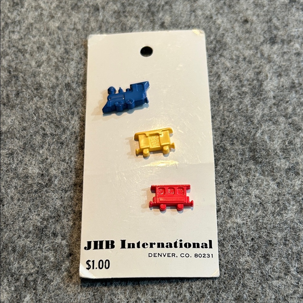 Vintage JHB International Train Button Set